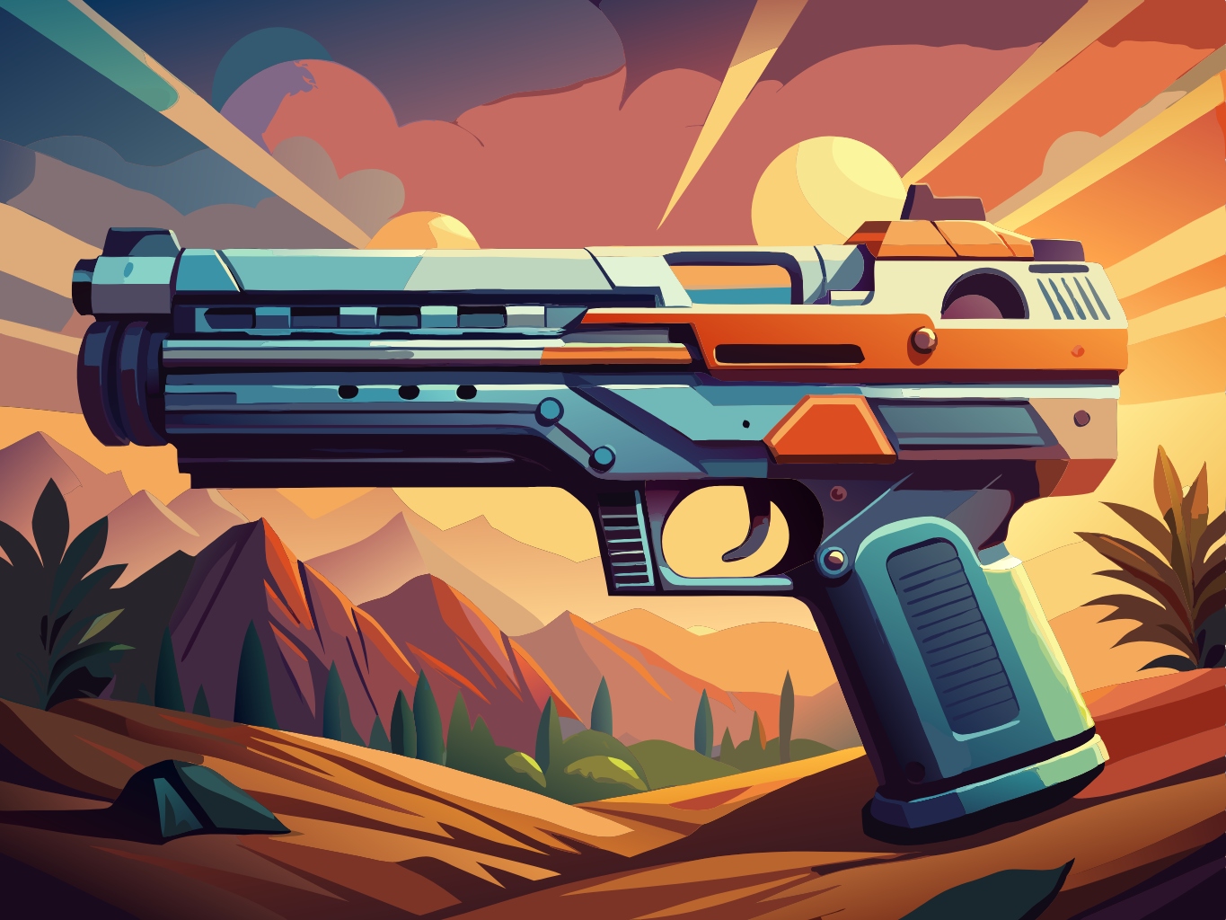 총 건 총싸움 총알 사격 위험 주의 부주의 경고 svg 벡터 원본 이미지 배경 파일_gun (37)