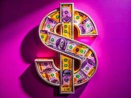 Dollar Sign on a Purple Wall