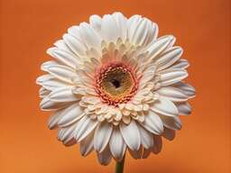 White Flower on an Orange Background