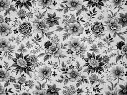 Black and White Floral Pattern on a White Background