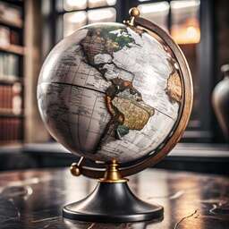 Globe Sitting on Top of a Table