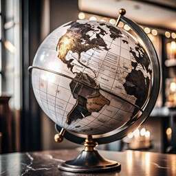 Globe Sitting on Top of a Table
