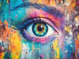 화려한 그림가 있는 그림 여성의 얼굴
