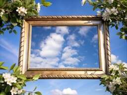 Picture Frame in the Middle of a Garden