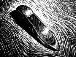 black and white drawing of a cell phone