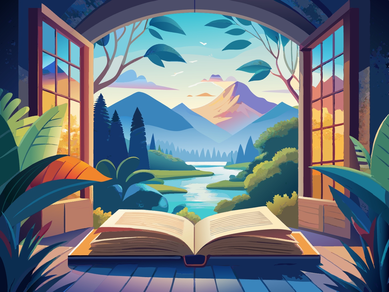 벡터, 이미지오픈북, 책, 독서, 시험 (1)