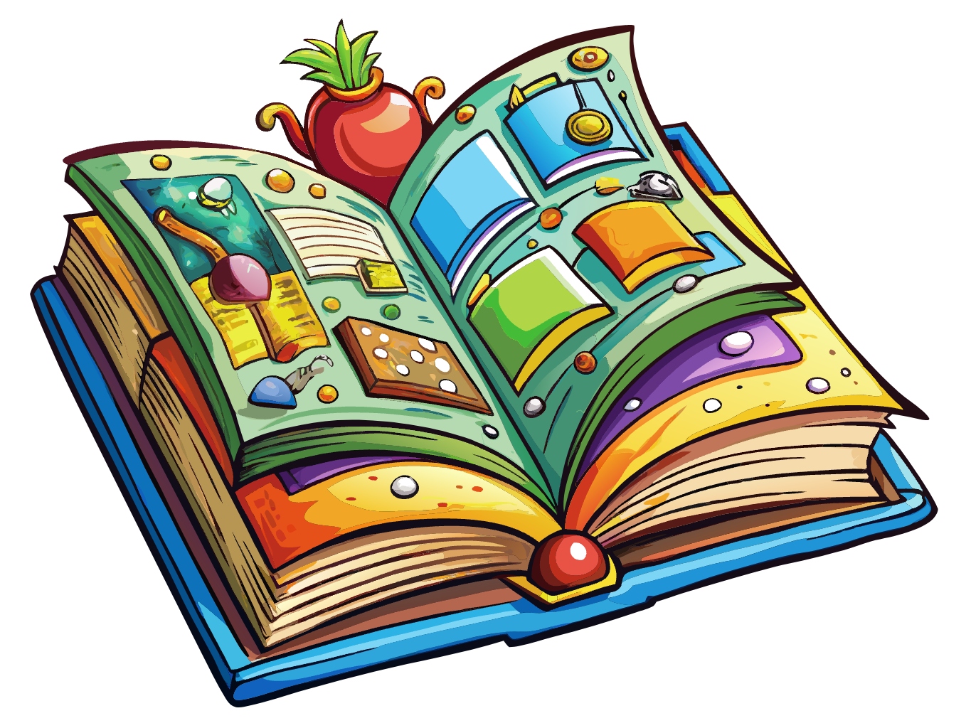 벡터, 이미지오픈북, 책, 독서, 시험 (4)