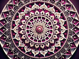 검은색 배경 위의 보라색 흰색 원형 디자인
