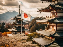 산 배경의 전망
