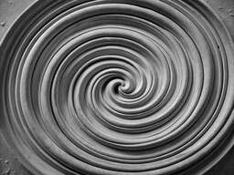 Black and White Photo of a Circular Object