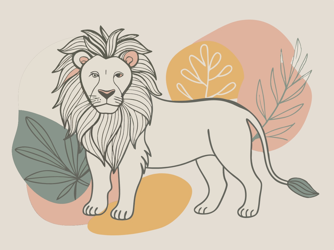 템플릿template-for-라이언 사자 lion (4)