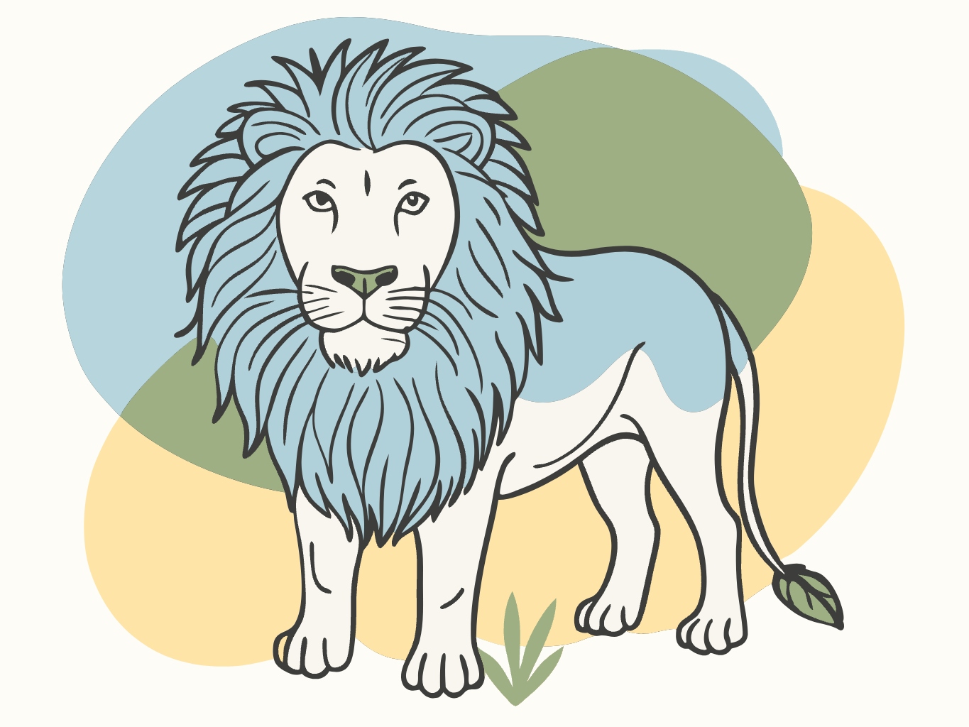 템플릿template-for-라이언 사자 lion (5)