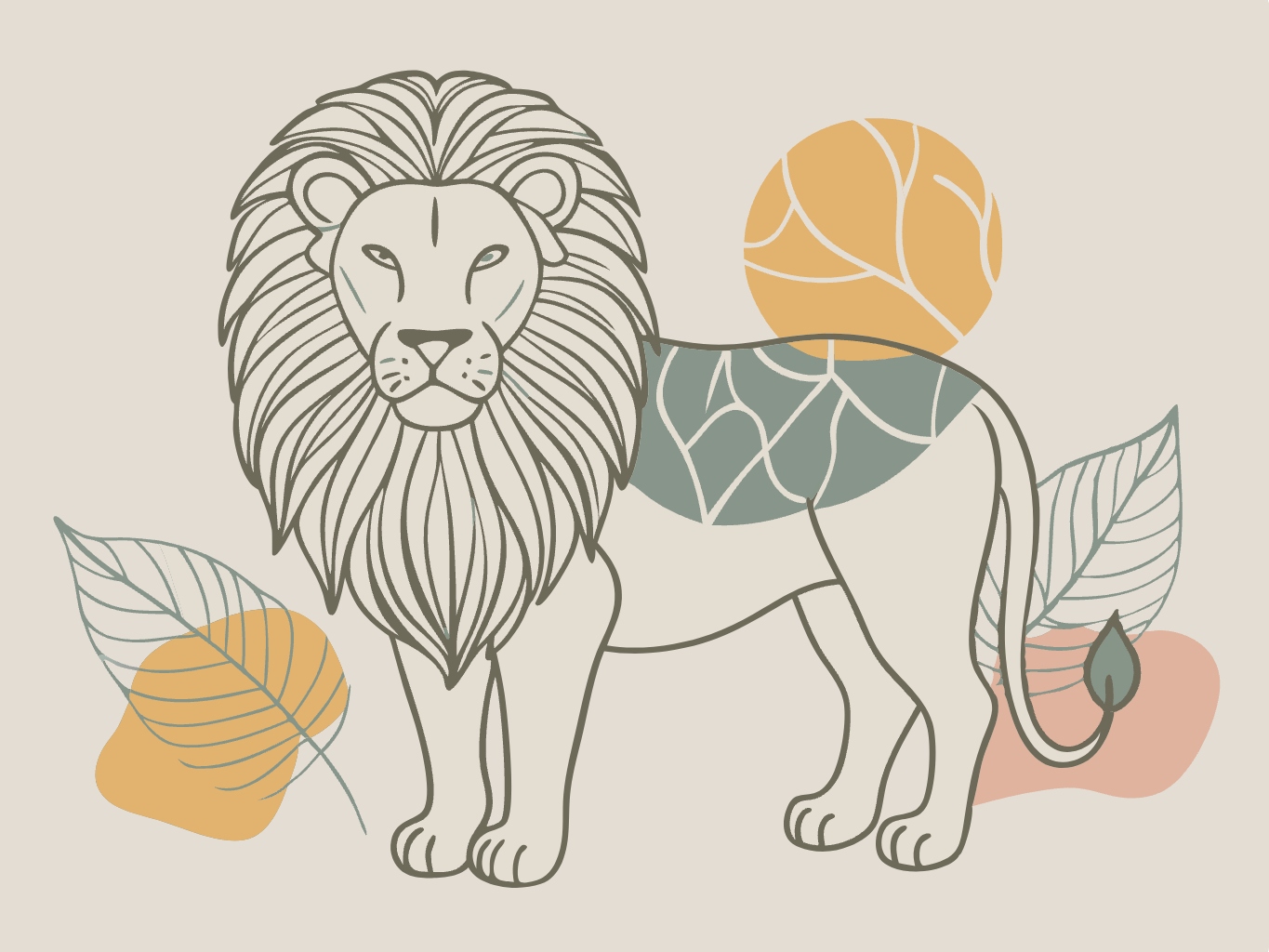 템플릿template-for-라이언 사자 lion (7)