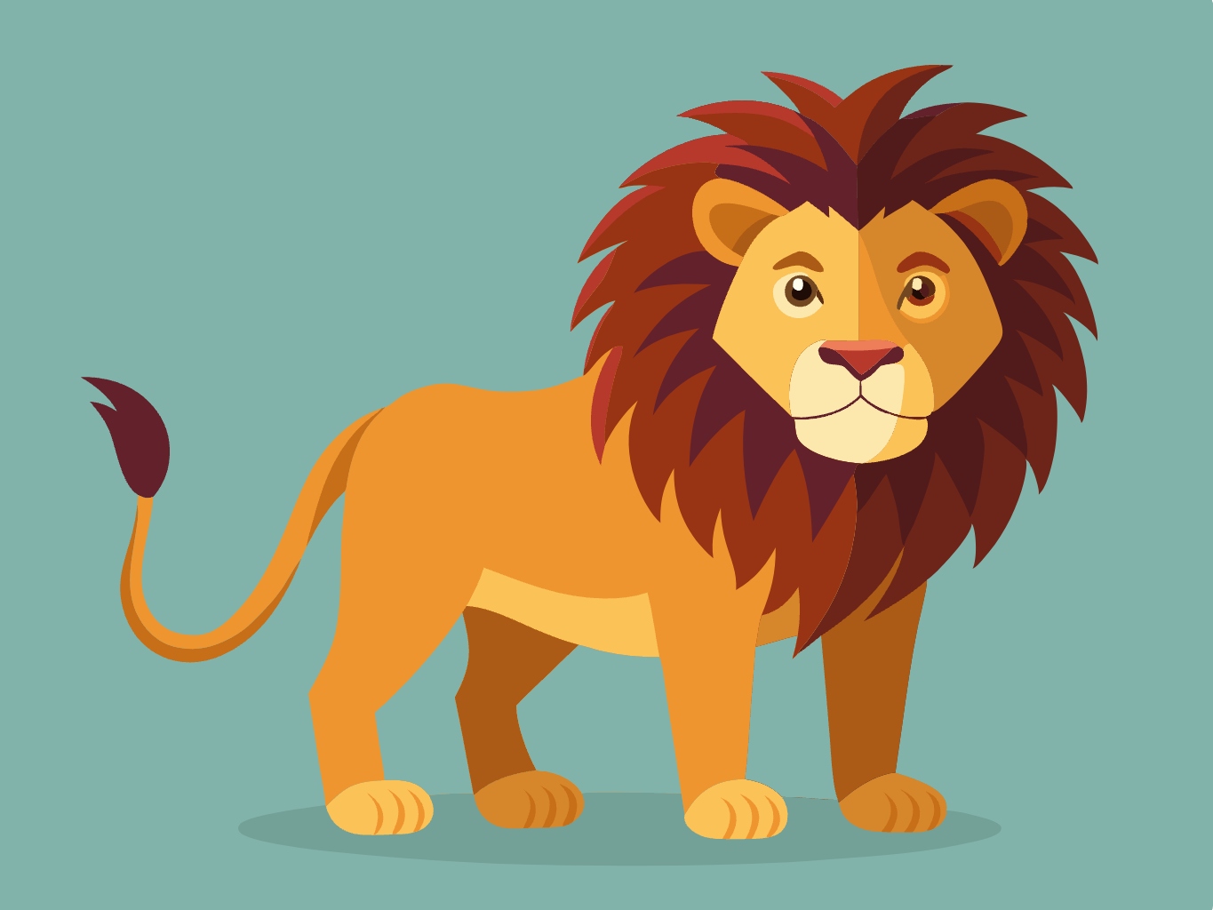 템플릿template-for-라이언 사자 lion