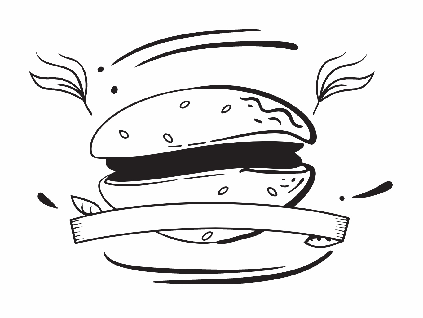 템플릿template-for-버거 햄버거 burger