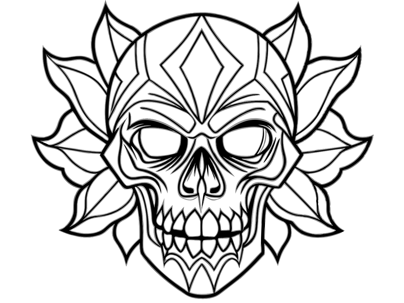 템플릿 template-for-두개골 머리 대가리 skull (34)