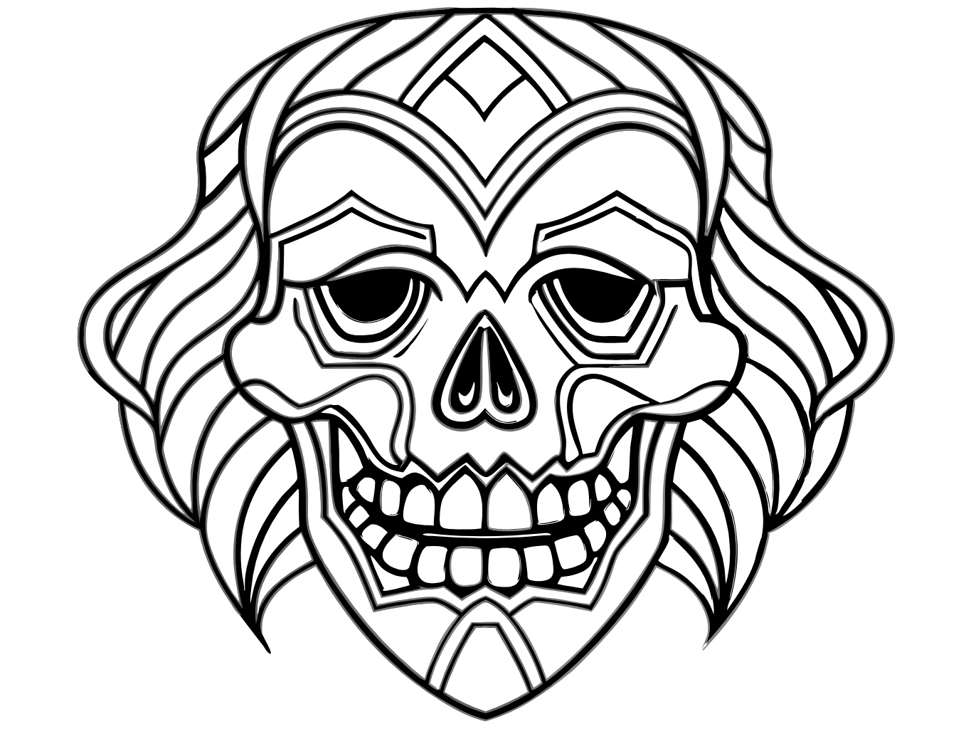 템플릿 template-for-두개골 머리 대가리 skull (35)