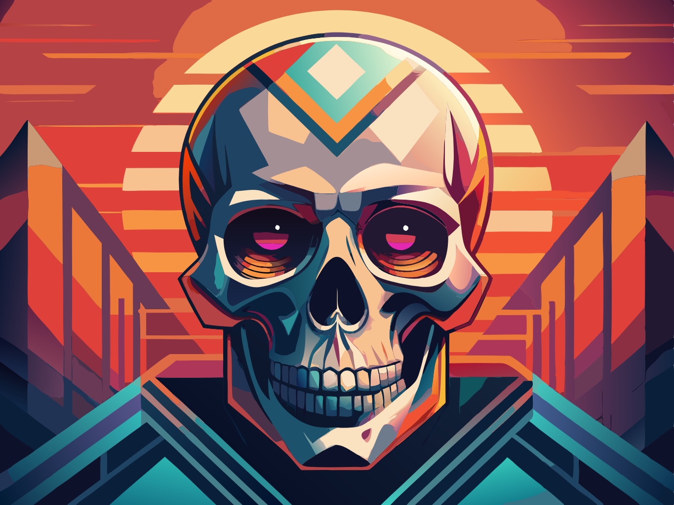 템플릿 template-for-두개골 머리 대가리 skull (36)