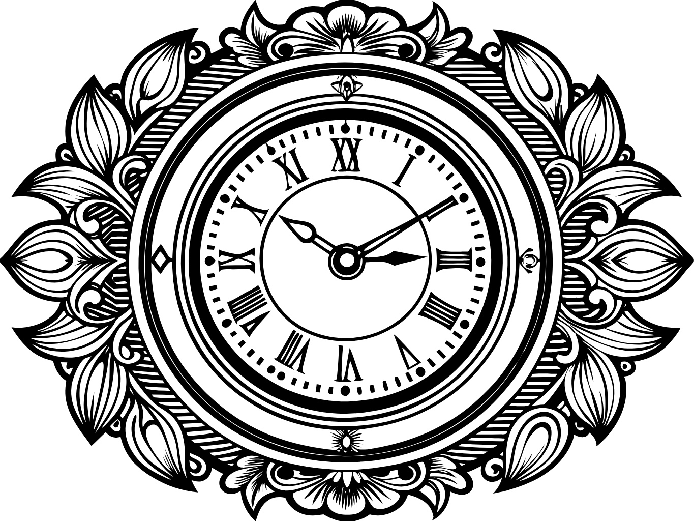 템플릿 template-for-시계 클락 clock (4)