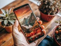 Person Taking a Photo of a Plant