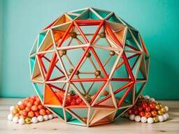 Vector Illustration of An Origaal Sphere Made Out of Geometric Shapes