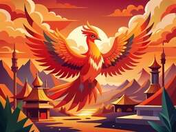 Illustration Landscape Bird Fire Island