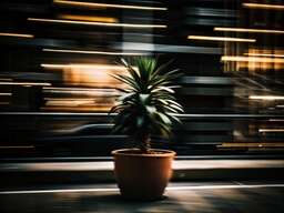 Plant in a Pot Sitting in Front of a Window