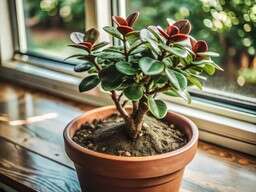 Small Plant Sitting on Top of a Window Sie