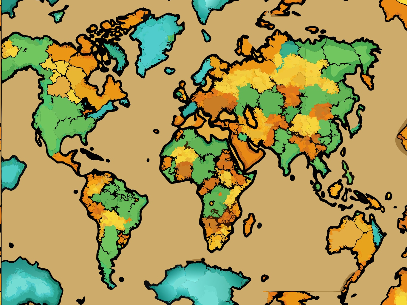 세계지도, 세계전도, 지도world-map (8)벡터이미지