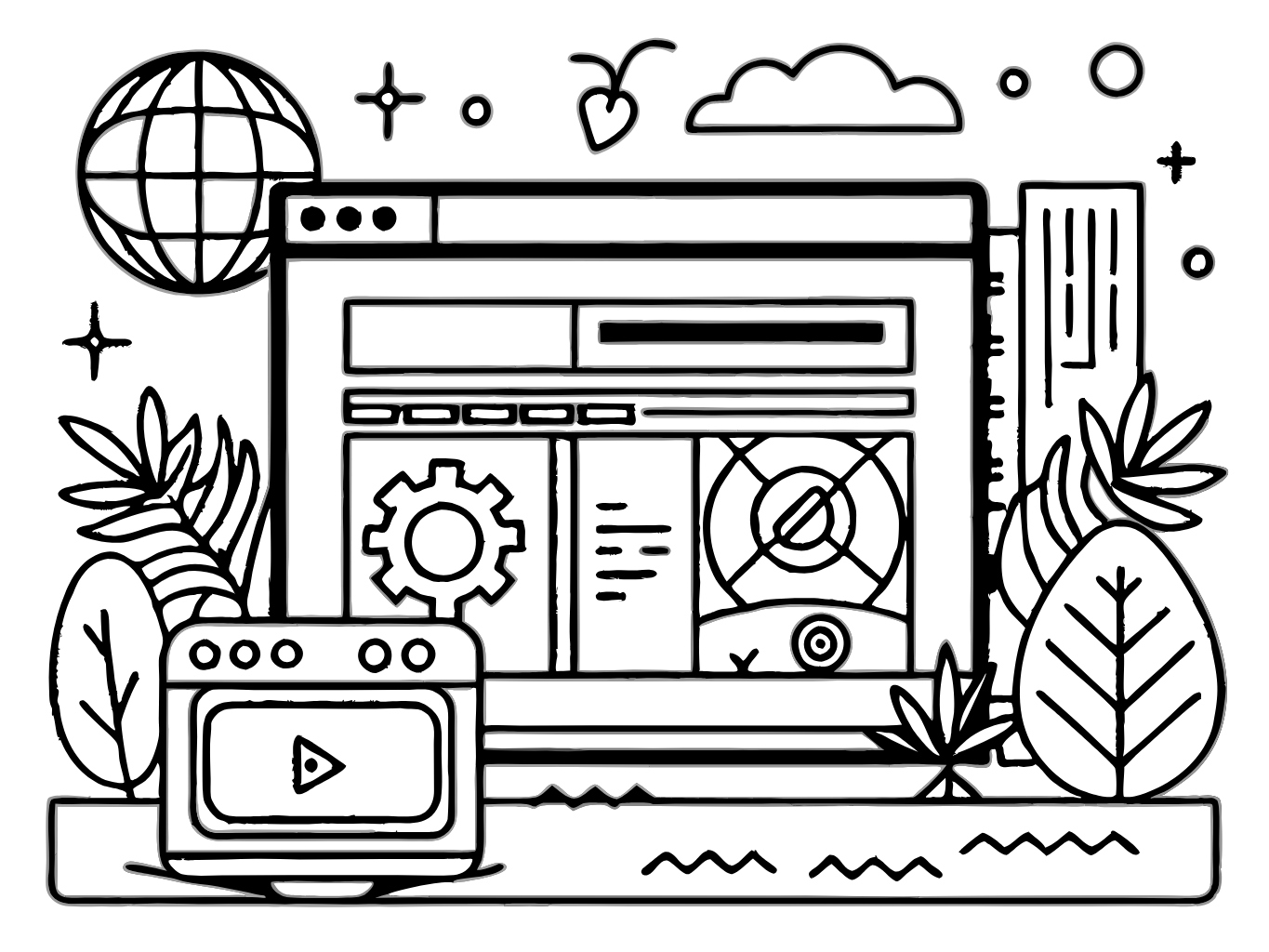 웹, 웹이미지, 네트워크, 컴퓨터web (3)벡터이미지