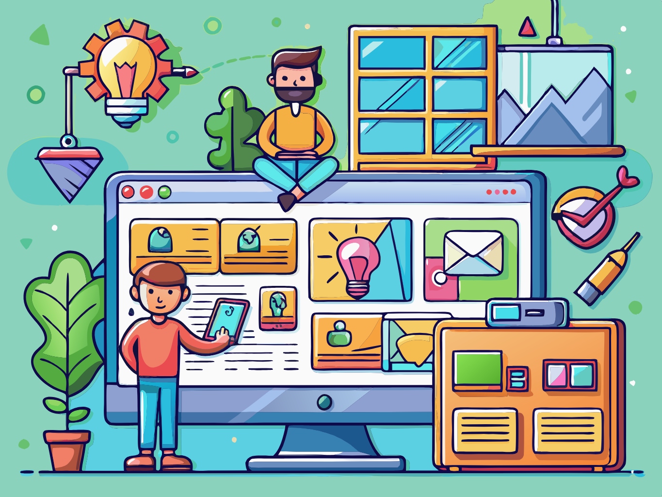 웹, 웹이미지, 네트워크, 컴퓨터web (9)벡터이미지