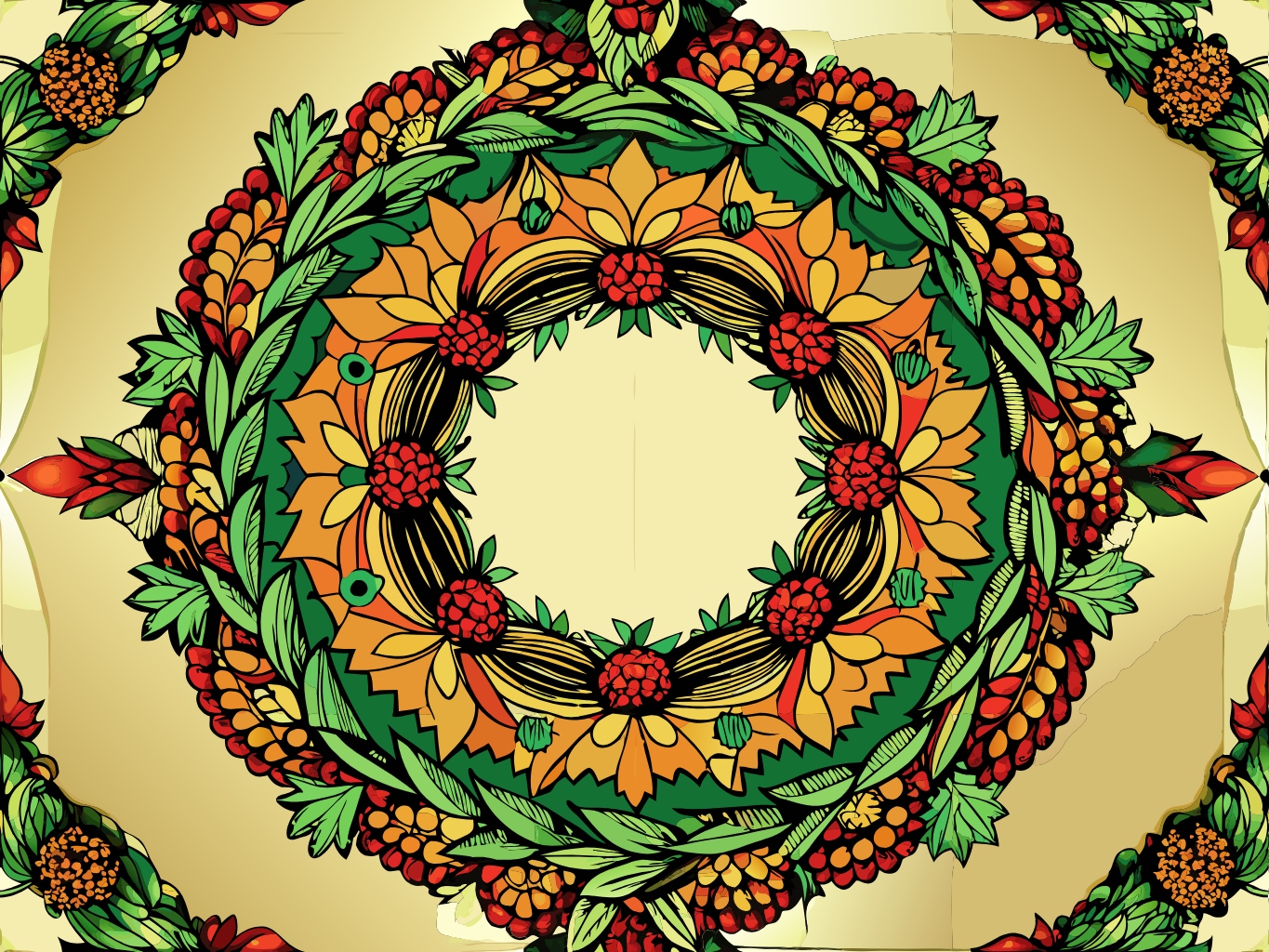 화환, 크리스마스, 화관wreath (9)벡터이미지