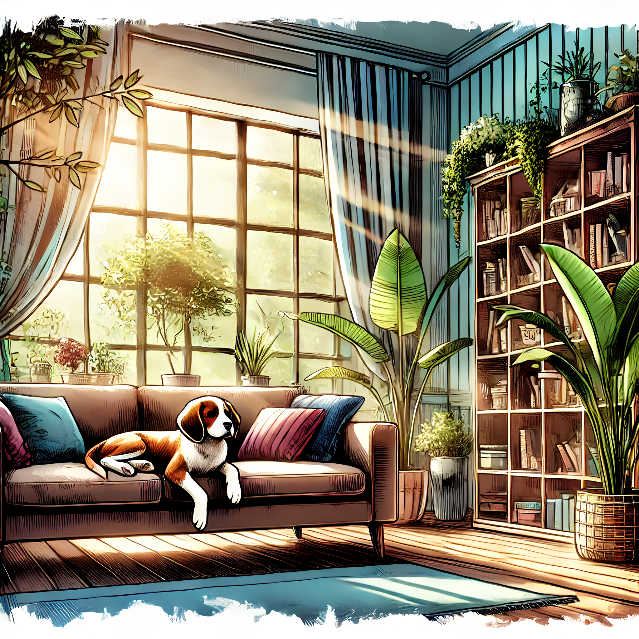 나른한 오후, 강아지