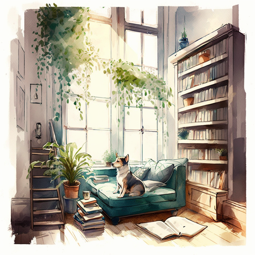 나른한 오후 강아지