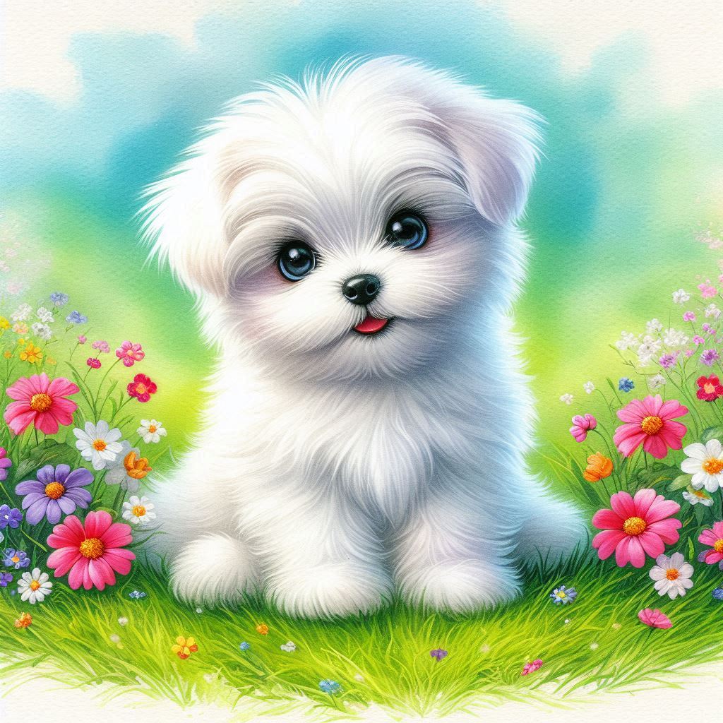 사랑스러운 말티즈