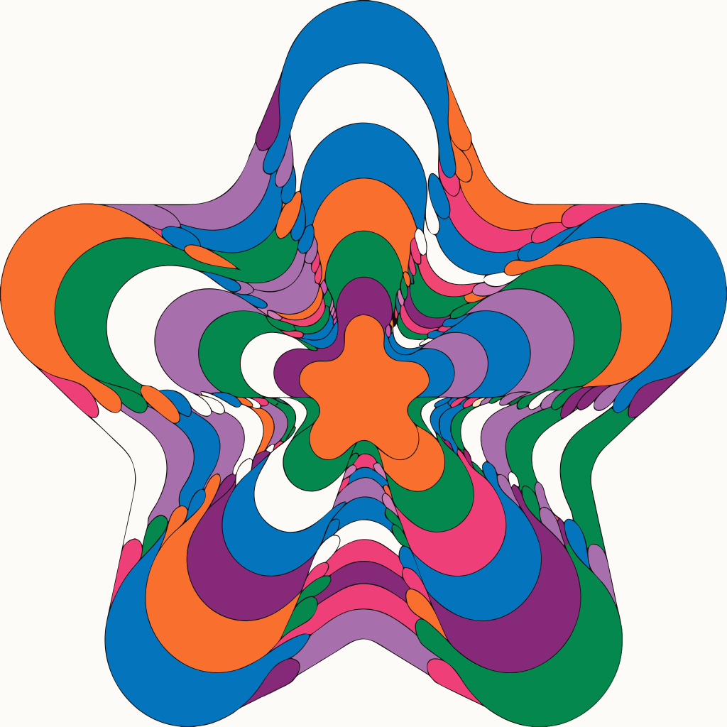 컹러 단순한 별문양