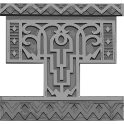 A Decorative Design On The Outside Of A Building