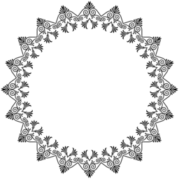ornate 팔각형 꽃 구조 bw