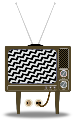 복고풍 tv zigzag 패턴