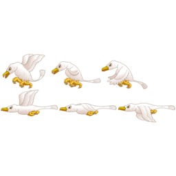 seagull 비행 스프라이트 시트