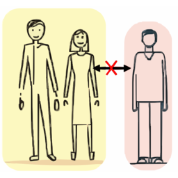 social distancing illustration