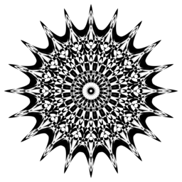 spiked 태양 mandala