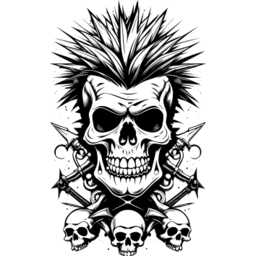 spiky skull 크로스본