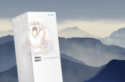 산에 냉장고에