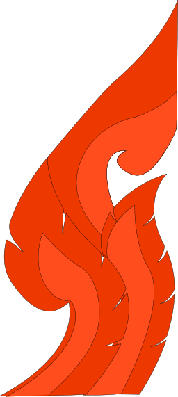 abstract flame design