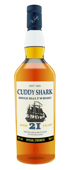 cuddy 상어 위스키 병