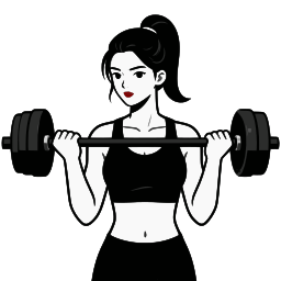여성 weightlifter 삽화