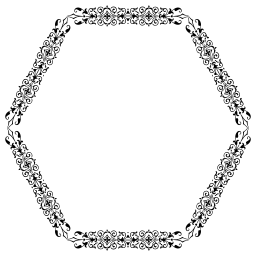 꽃 팔각형 프레임