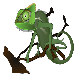 녹색 chameleon 지점 만화