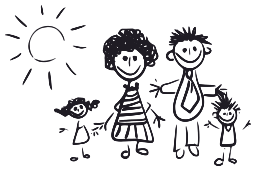 끈 그림 가족